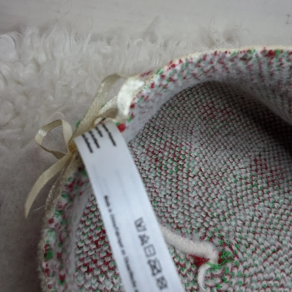 Maeve Anthropologie Cream Cherry Print Wool Blend Beret
